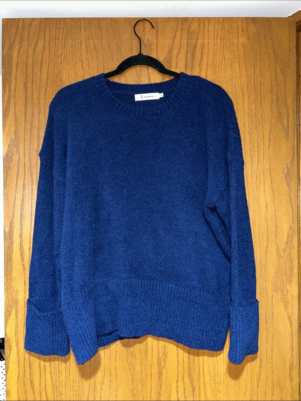 Plush Navy Crewneck Sweater